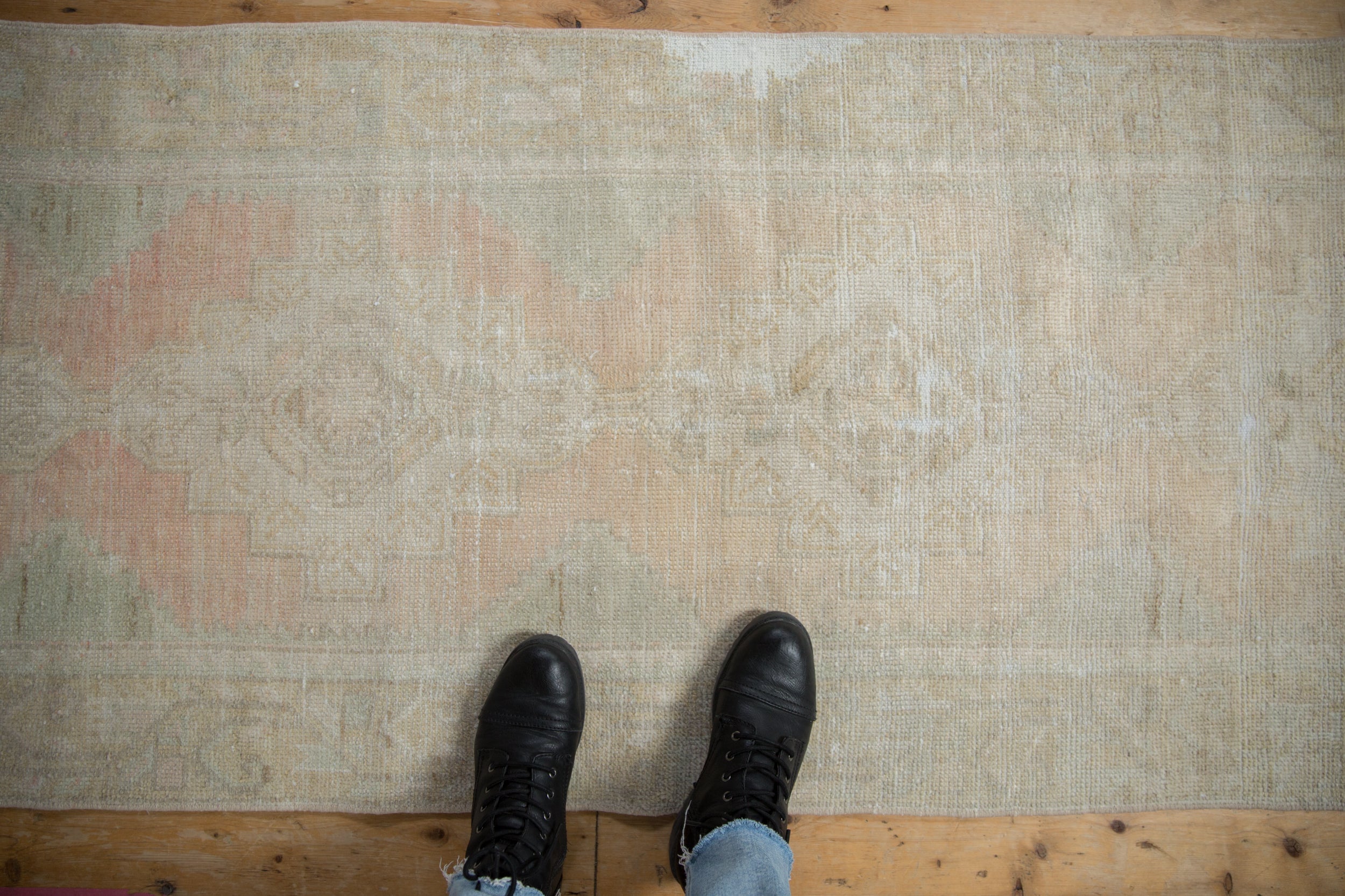 2.5x9 Vintage Distressed Oushak Rug Runner // ONH Item 10162 Image 1