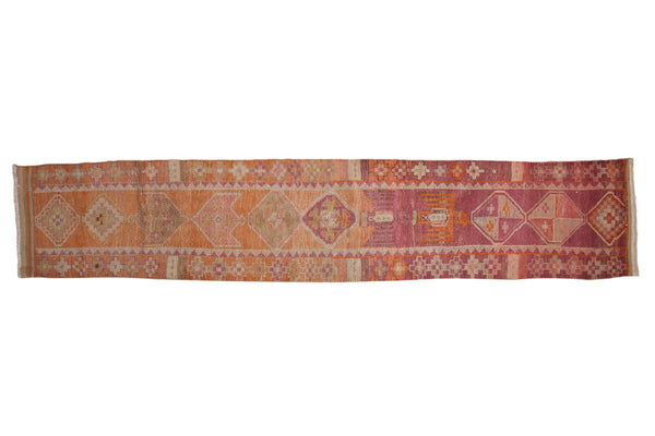 2.5x14 Vintage Distressed Oushak Rug Runner // ONH Item 10163