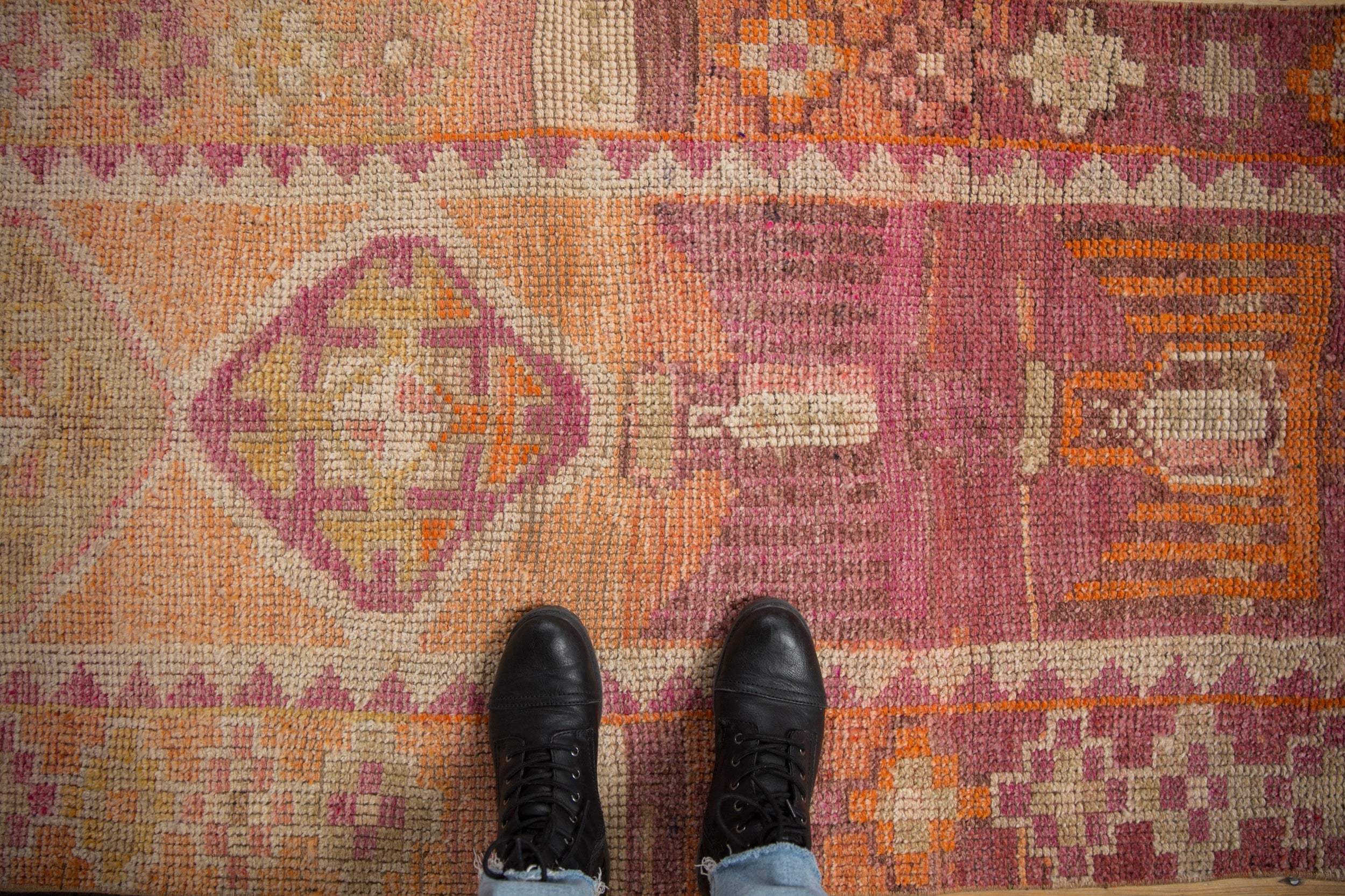 2.5x14 Vintage Distressed Oushak Rug Runner // ONH Item 10163 Image 1