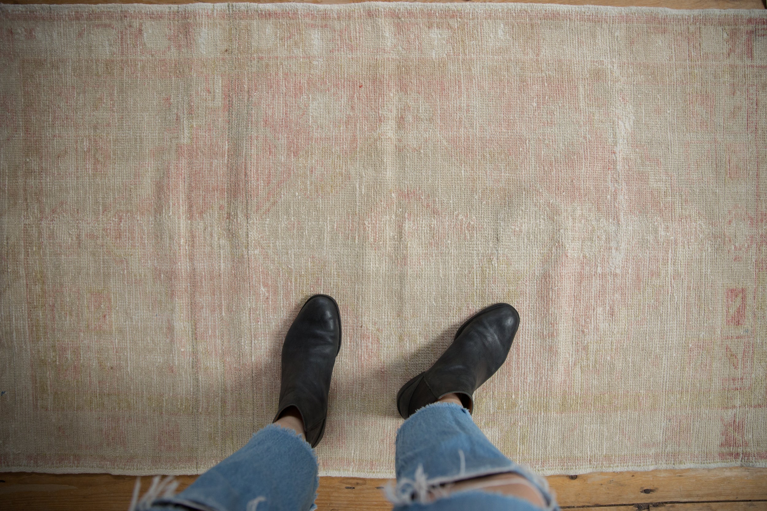 2.5x5 Vintage Distressed Oushak Rug Runner // ONH Item 10169 Image 1