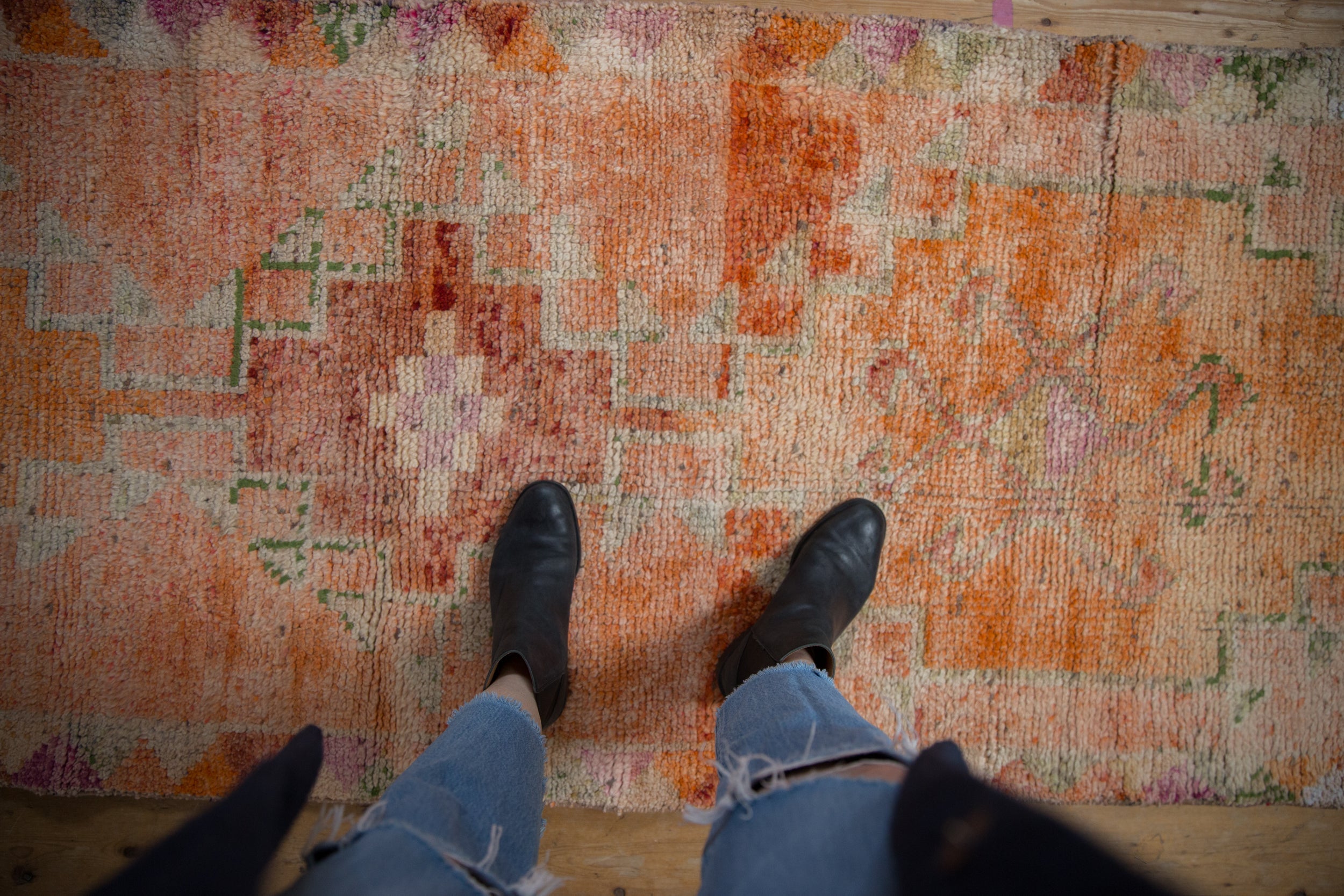 3x10.5 Vintage Distressed Oushak Rug Runner // ONH Item 10179 Image 1