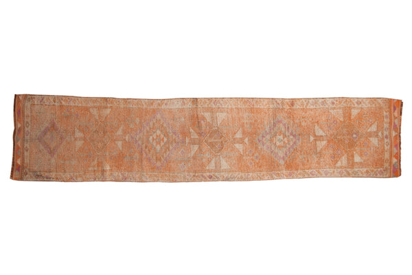 2.5x12 Vintage Distressed Oushak Rug Runner // ONH Item 10182