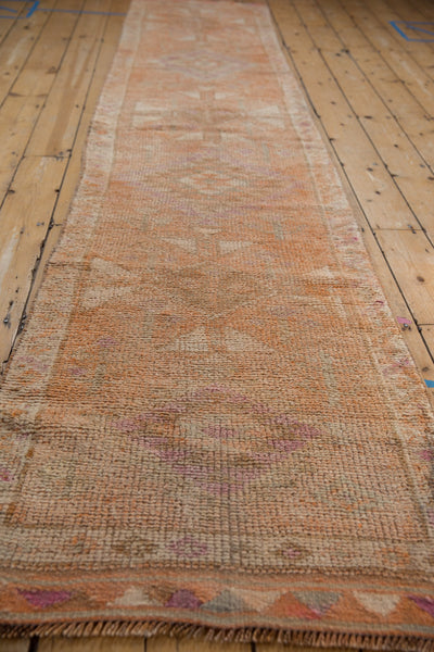 2.5x12 Vintage Distressed Oushak Rug Runner // ONH Item 10182 Image 4