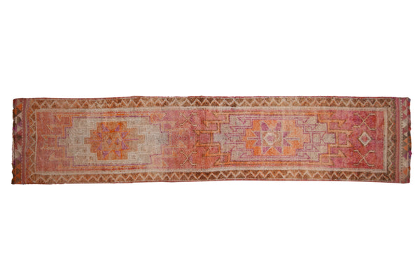 2.5x12 Vintage Distressed Oushak Rug Runner // ONH Item 10183