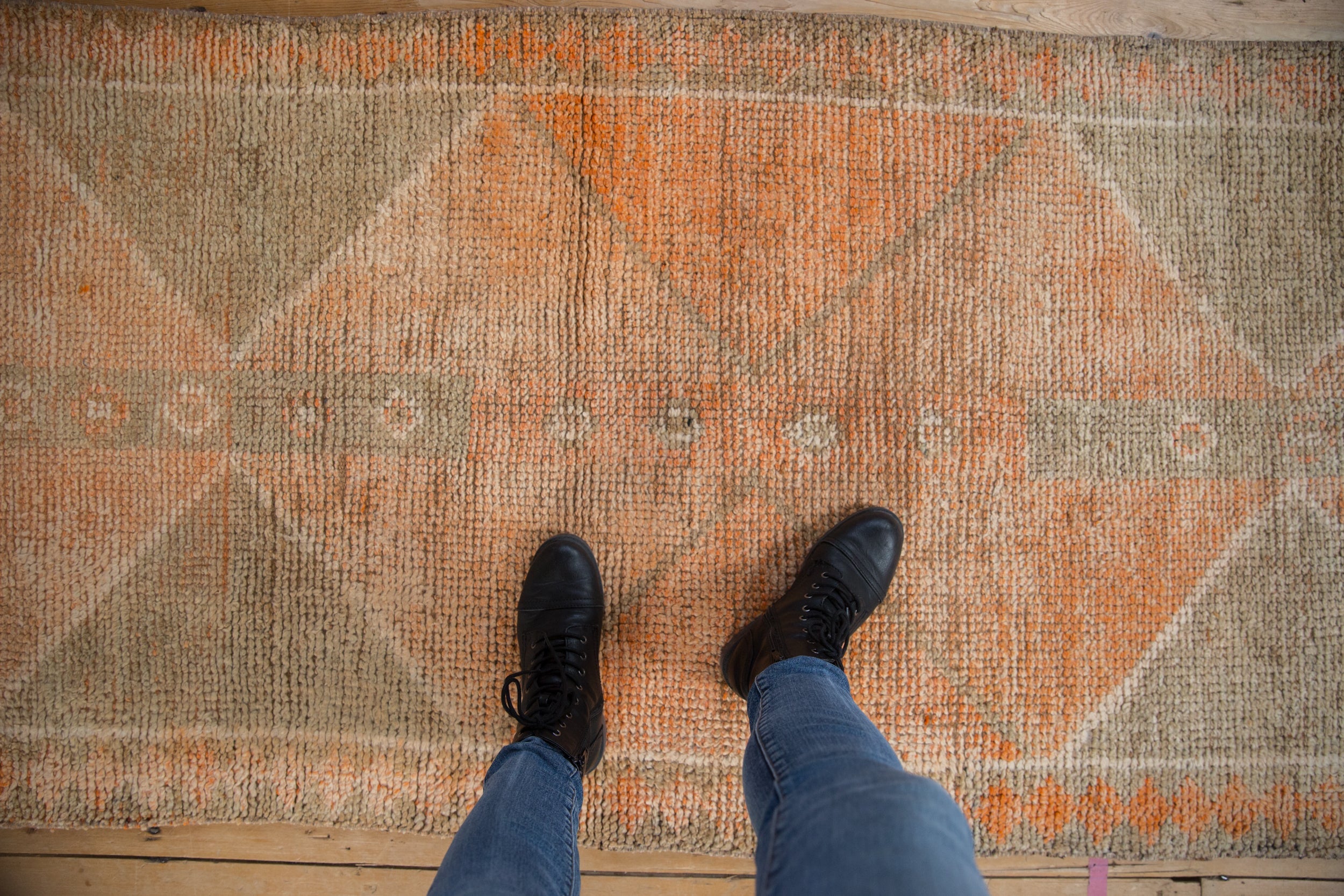 3x9.5 Vintage Distressed Oushak Rug Runner // ONH Item 10185 Image 1