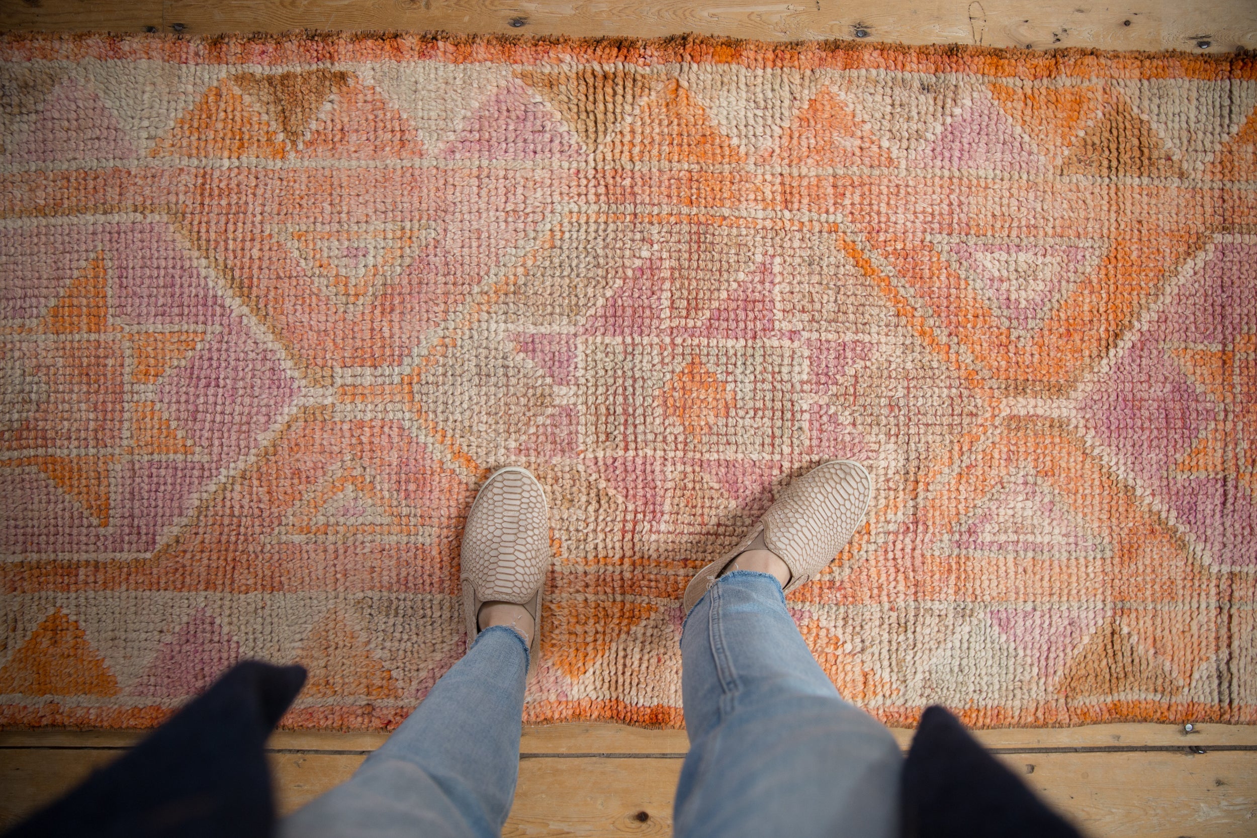 3x11 Vintage Distressed Oushak Rug Runner // ONH Item 10186 Image 1