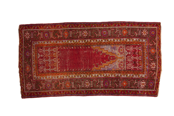 3.5x7 Vintage Ghiordes Rug Runner // ONH Item 10187