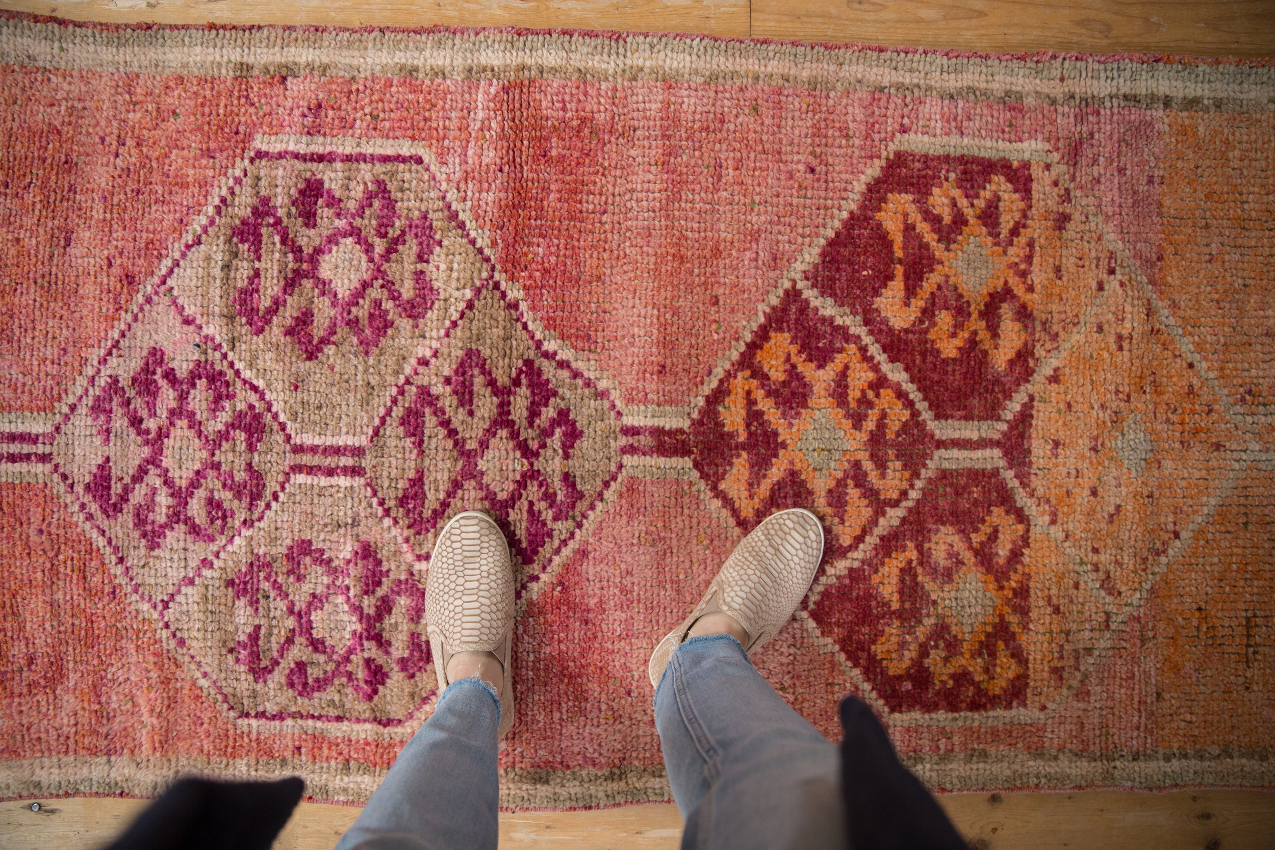 3x10 Vintage Distressed Oushak Rug Runner // ONH Item 10190 Image 1