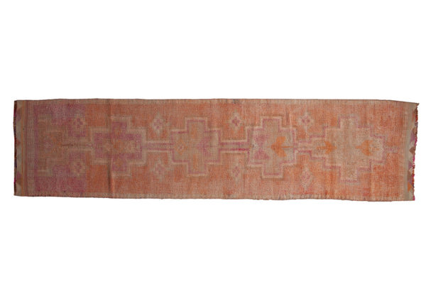 2.5x10.5 Vintage Distressed Oushak Rug Runner // ONH Item 10191