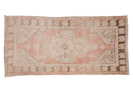 2.5x5 Vintage Distressed Oushak Rug Runner // ONH Item 10197