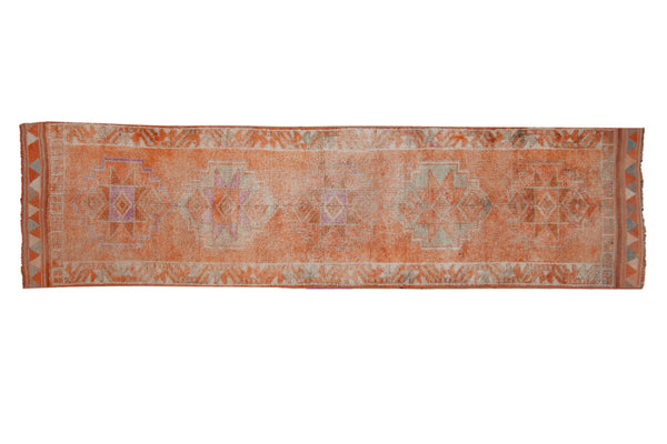 3x11.5 Vintage Distressed Kurd Rug Runner // ONH Item 10208