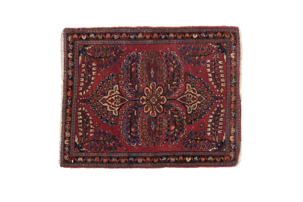 2x2.5 Vintage Fine Sarouk Square Rug Mat // ONH Item 10215