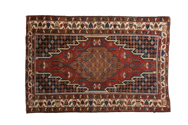 4x6.5 Vintage Fine Hamadan Rug // ONH Item 10217