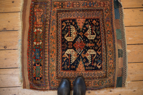 2.5x2.5 Antique Saddle Bag Afshar Square Rug Mat // ONH Item 10228 Image 1