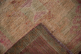 Detailed view of the vintage Kurd runner's hand-knotted back and short pile.