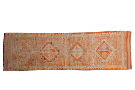 3x9.5 Vintage Distressed Kurd Rug Runner // ONH Item 10233