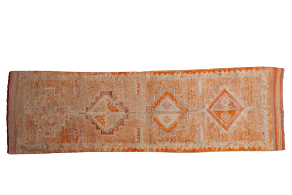 3x9.5 Vintage Distressed Kurd Rug Runner // ONH Item 10233