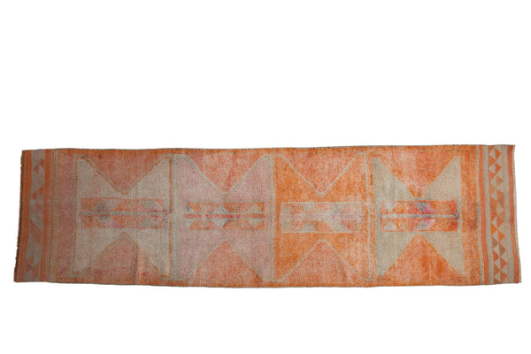 3x11.5 Vintage Distressed Kurd Rug Runner // ONH Item 10234