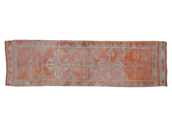 3x10.5 Vintage Distressed Kurd Rug Runner // ONH Item 10240