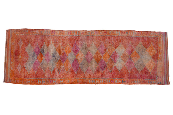 3.5x10 Vintage Distressed Kurd Rug Runner // ONH Item 10246