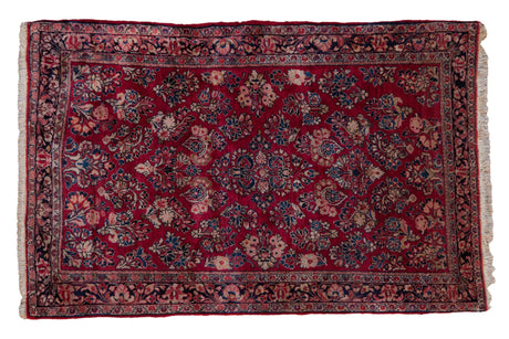 3.5x5 Vintage Fine German Sarouk Rug // ONH Item 10264