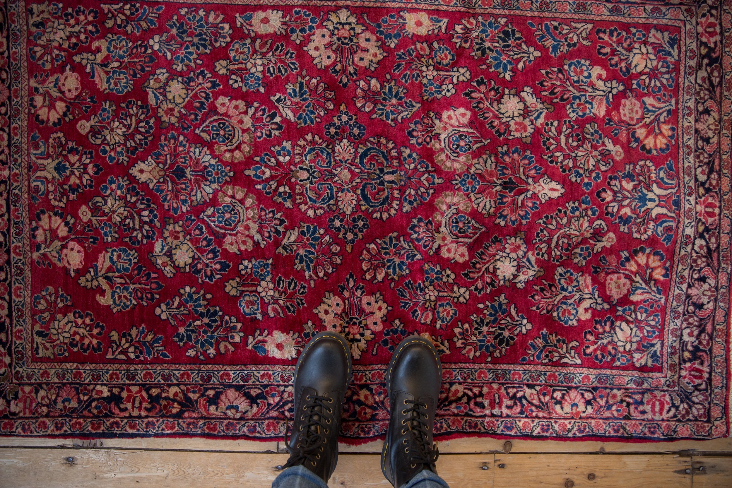 3.5x5 Vintage Fine German Sarouk Rug // ONH Item 10264 Image 1