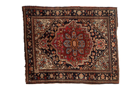 2x2.5 Antique Fine Farahan Sarouk Square Rug Mat // ONH Item 10265