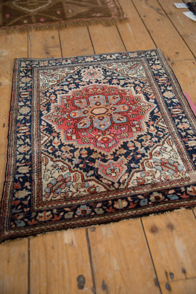 2x2.5 Antique Fine Farahan Sarouk Square Rug Mat // ONH Item 10265 Image 2