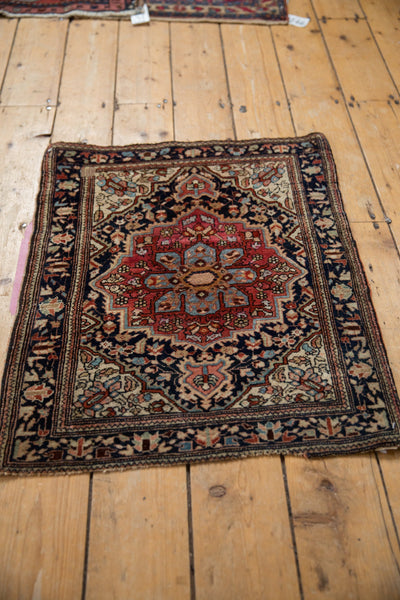 2x2.5 Antique Fine Farahan Sarouk Square Rug Mat // ONH Item 10265 Image 3