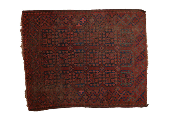 4.5x5.5 Vintage Ersari Square Rug // ONH Item 10268