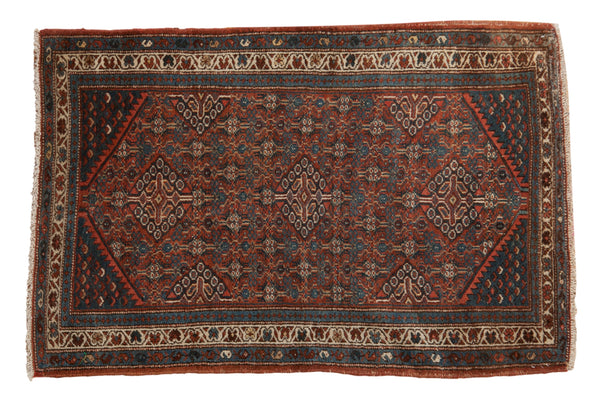3.5x5 Vintage Fine Hamadan Rug // ONH Item 10316