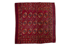 3.5x4 Vintage Turkmen Square Rug // ONH Item 10318