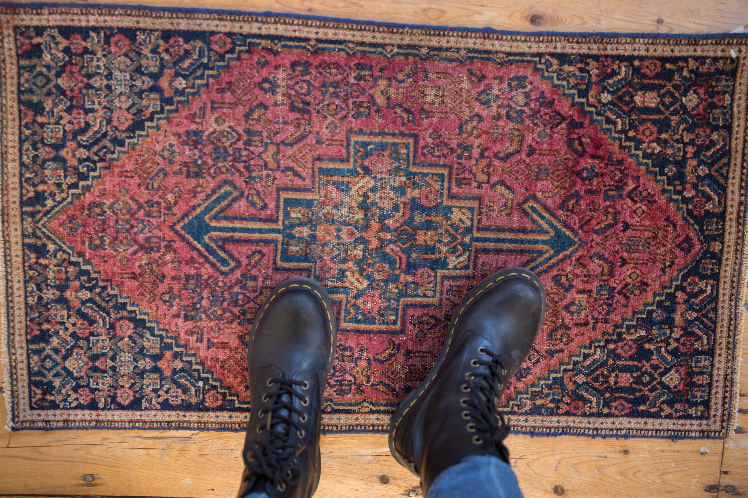 1.5x3 Vintage Senneh Rug Mat // ONH Item 10326 Image 1