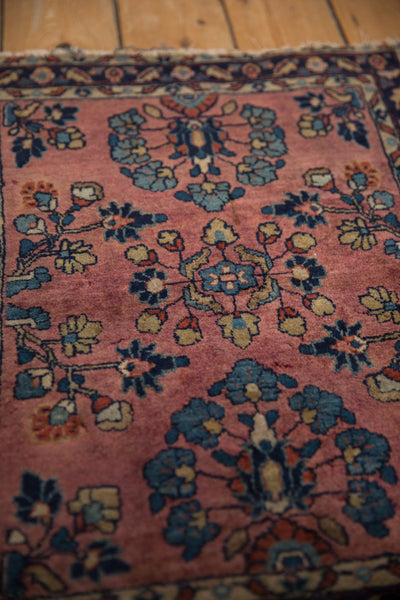 2x2.5 Vintage Fine Mohajeran Sarouk Square Rug Mat // ONH Item 10332 Image 3