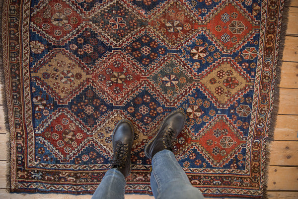 4x4.5 Antique Qashqai Square Rug // ONH Item 10335 Image 1