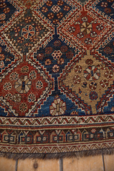 4x4.5 Antique Qashqai Square Rug // ONH Item 10335 Image 4