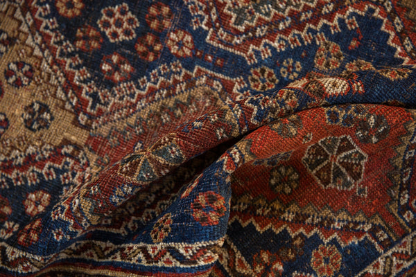4x4.5 Antique Qashqai Square Rug // ONH Item 10335 Image 8