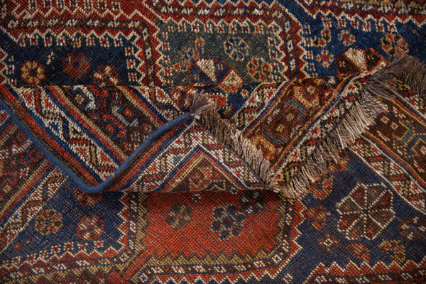 4x4.5 Antique Qashqai Square Rug // ONH Item 10335 Image 9