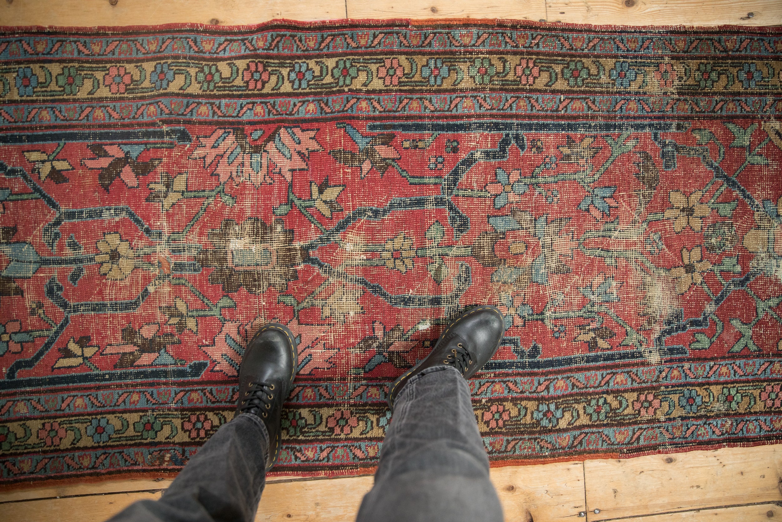 RESERVED 3x9 Vintage Heriz Rug Runner // ONH Item 10336 Image 1