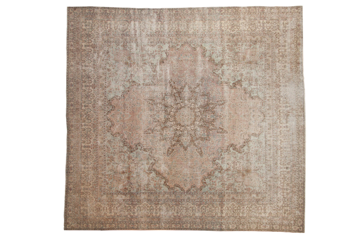 9.5x10 Vintage Fine Distressed Cyrus Crown® Kerman Square Carpet // ONH Item 10337