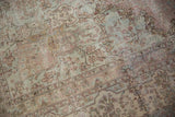Distressed intricate pale mauve, sea foam green Rococo florals, foundation visible.