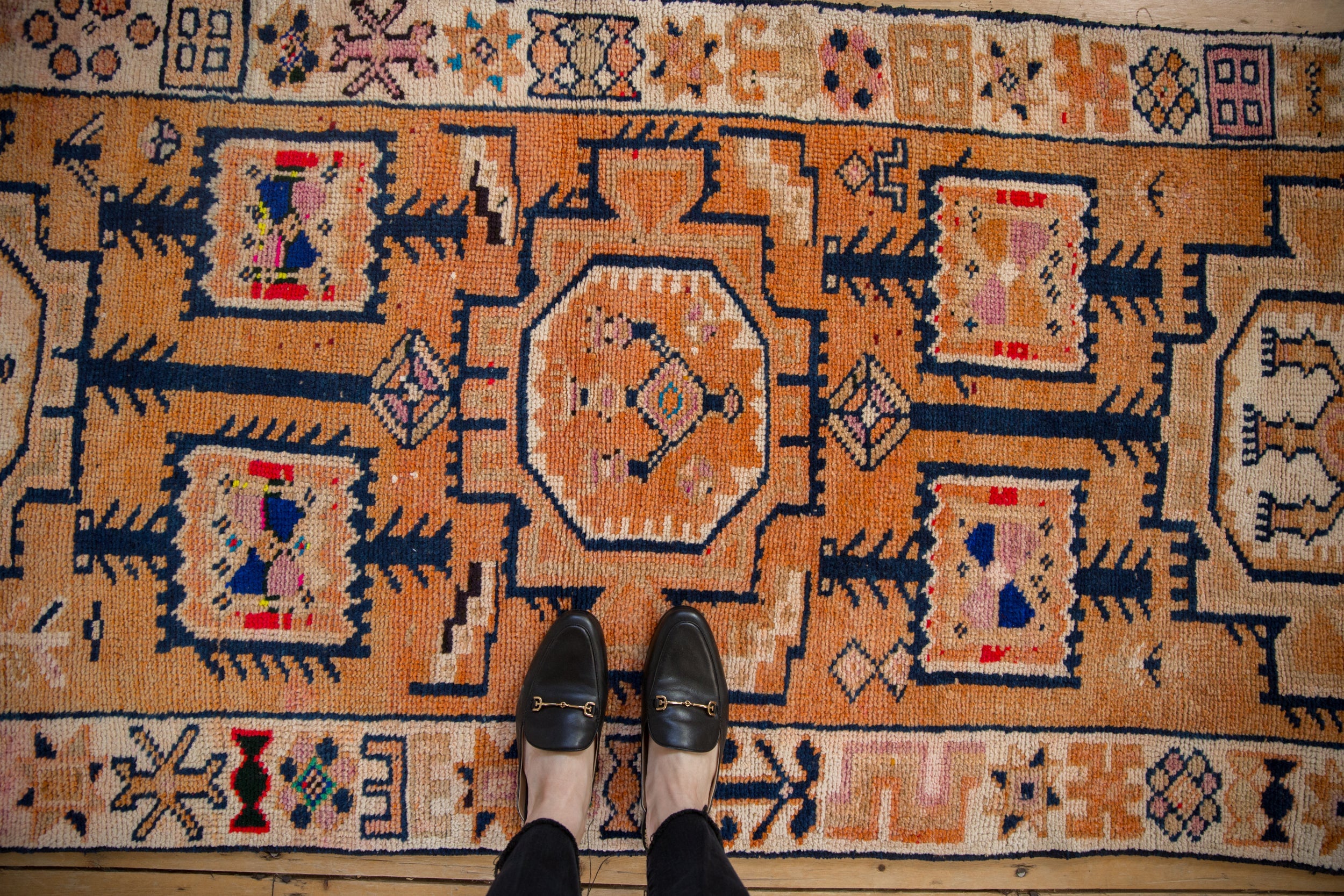 3.5x10 Vintage Distressed Kurd Rug Runner // ONH Item 10376 Image 1