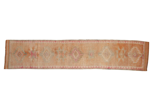 3x13.5 Vintage Distressed Kurd Rug Runner // ONH Item 10389