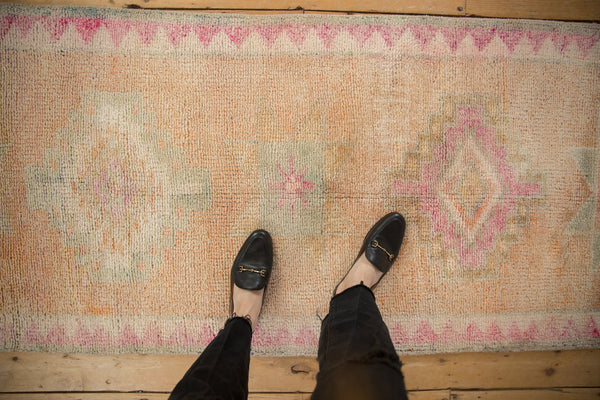 3x13.5 Vintage Distressed Kurd Rug Runner // ONH Item 10389 Image 1