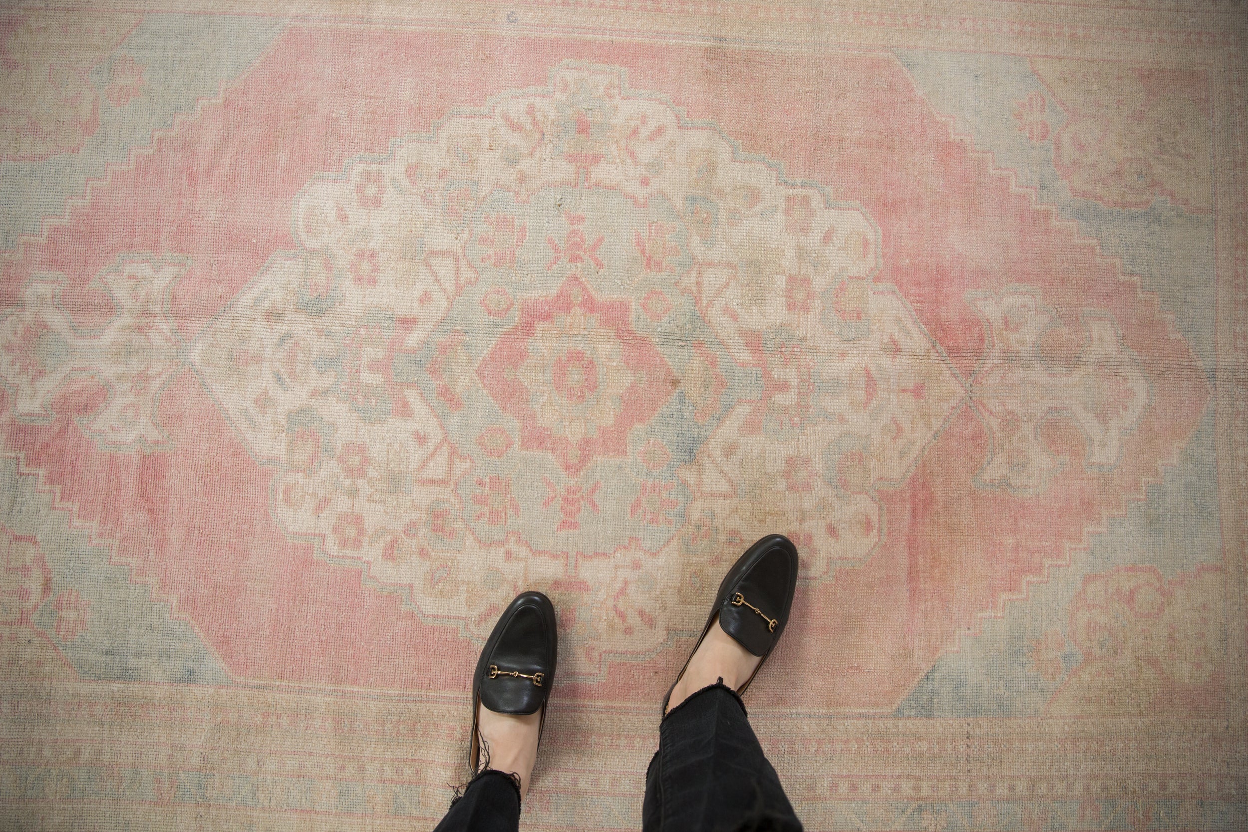 5x8.5 Vintage Distressed Oushak Carpet // ONH Item 10391 Image 1