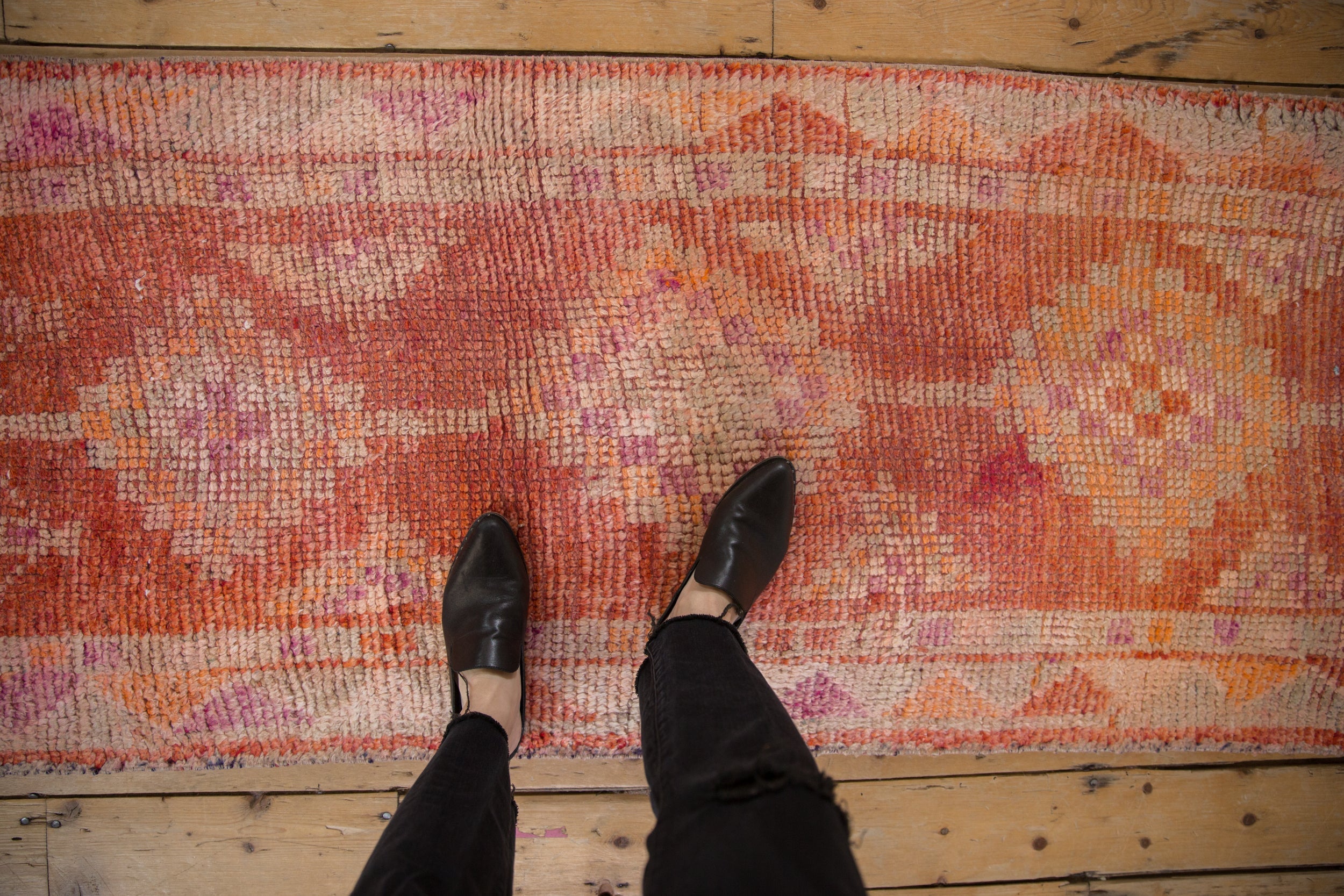 2.5x9.5 Vintage Distressed Kurd Rug Runner // ONH Item 10397 Image 1