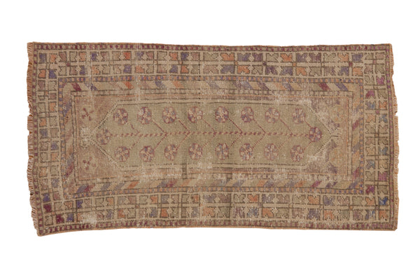 2x4 Vintage Distressed Oushak Rug Runner // ONH Item 10399