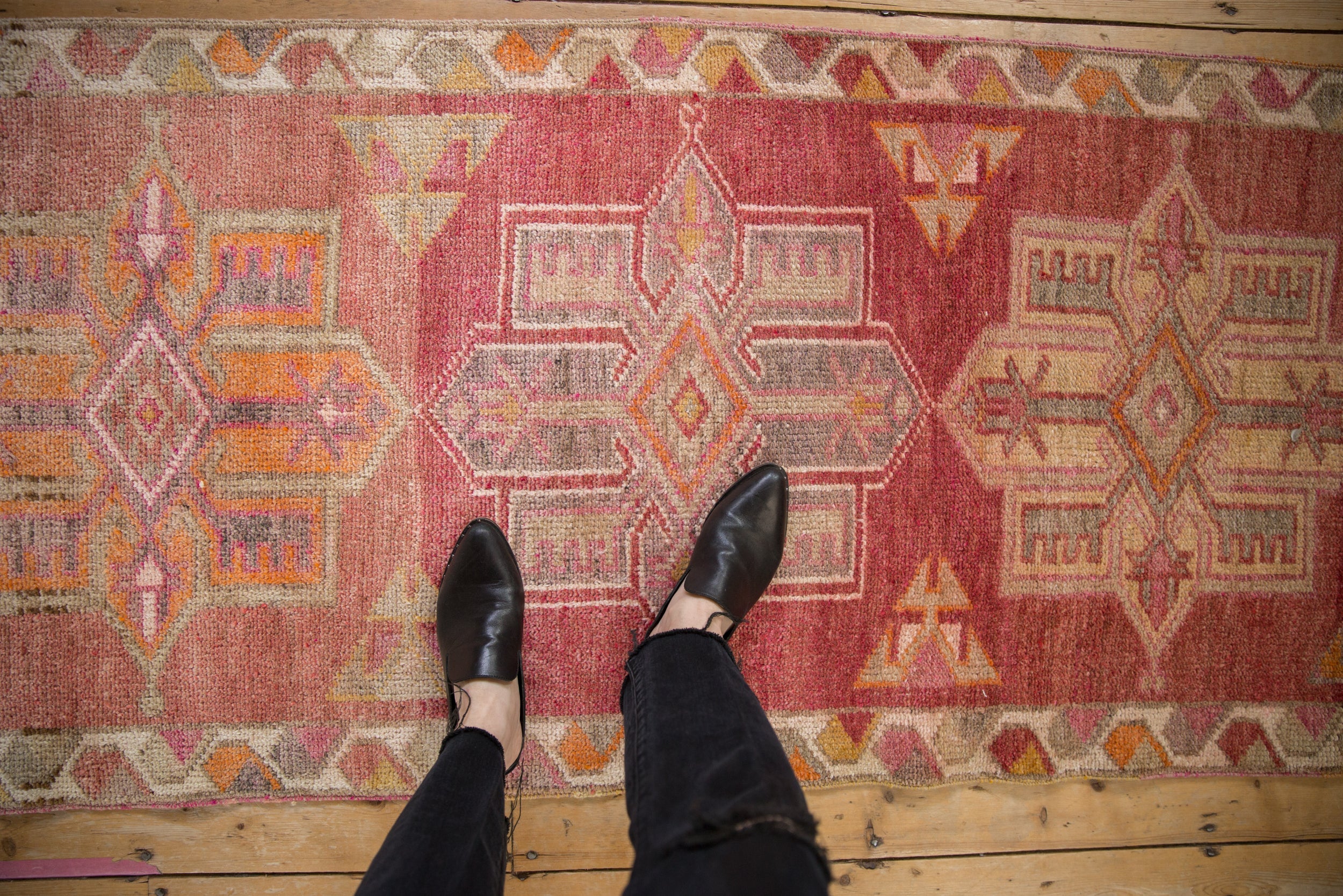 3x13.5 Vintage Distressed Kurd Rug Runner // ONH Item 10401 Image 1