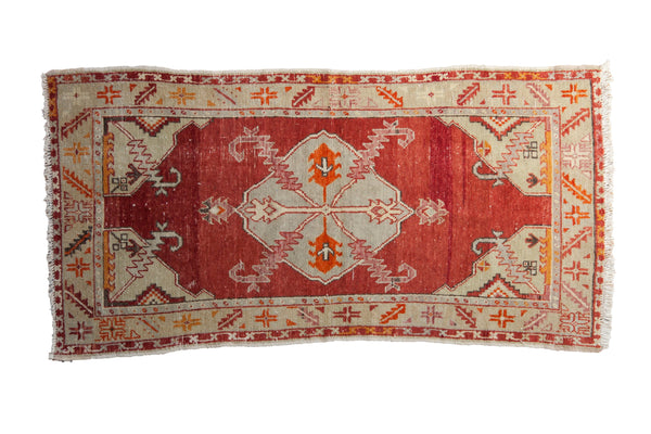 2.5x5 Vintage Distressed Oushak Rug Runner // ONH Item 10403