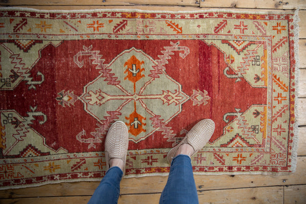 2.5x5 Vintage Distressed Oushak Rug Runner // ONH Item 10403 Image 1